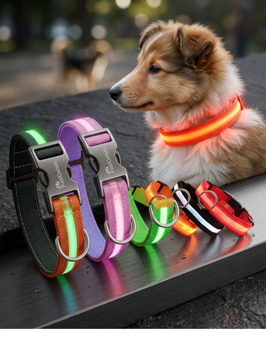 GecePati — LED Işıklı Köpek Tasması